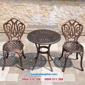Bàn ghế nhôm đúc sân vườn BGNDBP012 10 Bàn ghế nhôm đúc sân vườn BGNDBP012