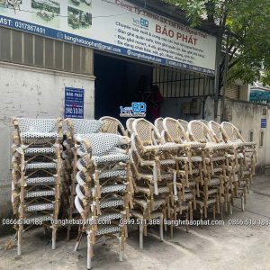 Bàn ghế nhựa giả mây cao cấp khung nhôm BGNGMBP-SV005B