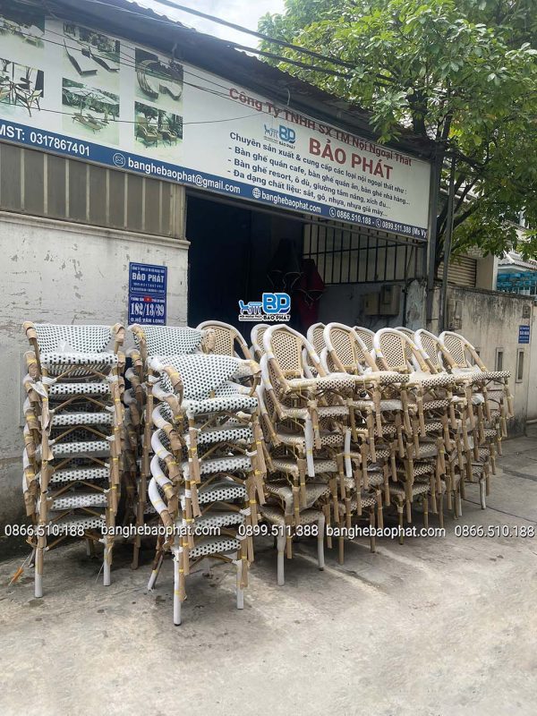 Bàn ghế nhựa giả mây cao cấp khung nhôm BGNGMBP-SV005B