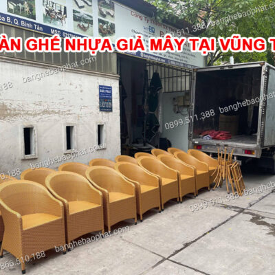 Bàn ghế nhựa giả mây tại Vũng Tàu