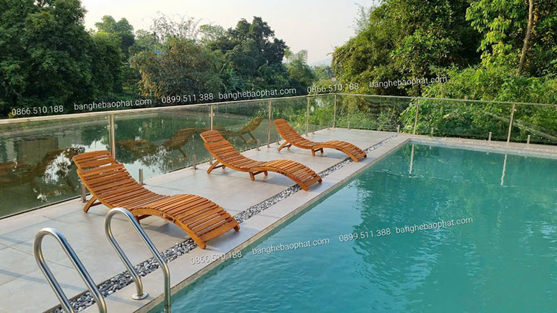 Ghế hồ bơi gỗ Acacia GHBGBP002 15 Ghế hồ bơi gỗ dáng cong