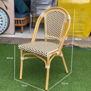 Kích thước ghế nhựa giả mây cao cấp khung nhôm SV005B