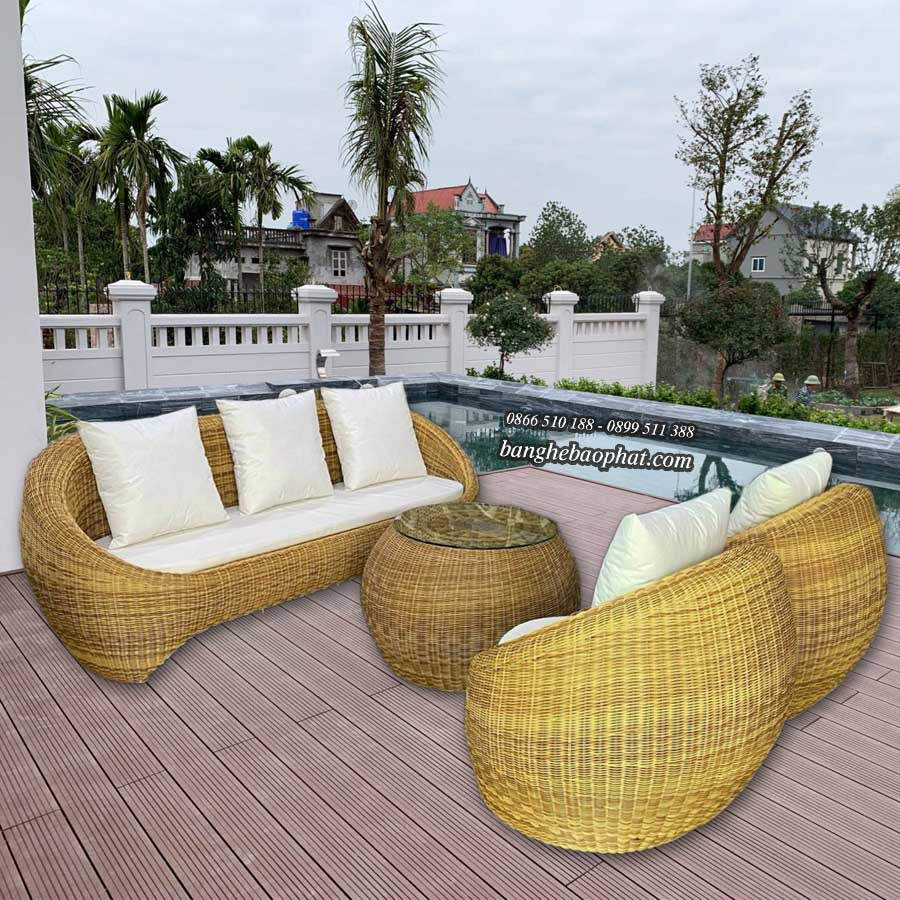 Sofa nhựa giả mây