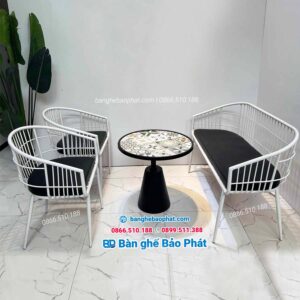 Ưu điểm của bộ bàn ghế sắt quán ca phê BGSBP041