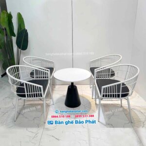 Bàn ghế sắt quán cà phê BGSBP041