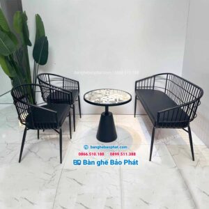 Bàn ghế sắt quán cà phê BGSBP041