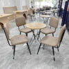 Bàn ghế cafe sắt nệm BGSBP042