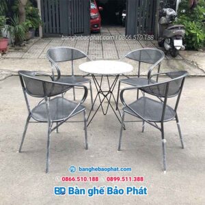 Bàn ghế sắt cafe BGSBP027