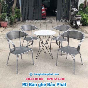 Bàn ghế sắt cafe BGSBP027