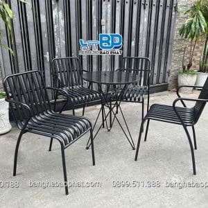 Bàn ghế sắt cafe BGSBP028