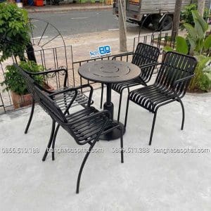 Bàn ghế sắt cafe BGSBP028
