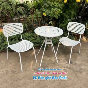 Bàn ghế sắt cafe BGSBP029