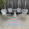 Bàn ghế sắt cafe ngoài trời BGSBP024