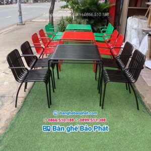 Bàn ghế sắt cafe BGSBP028
