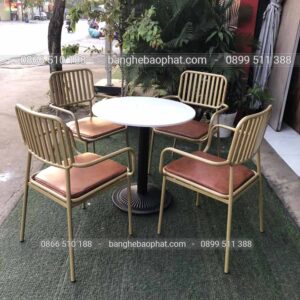Bàn ghế sắt quán cà phê BGSBP031
