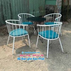 Bàn ghế sắt quán cà phê BGSBP032