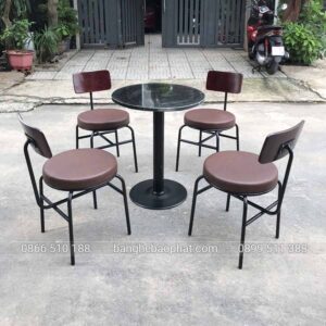Bộ bàn ghế sắt quán cà phê BGSBP033