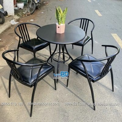 Bàn ghế sắt quán cafe BGSBP034