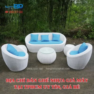 Địa chỉ bán ghế nhựa giả mây tại TPHCM uy tín, giá rẻ