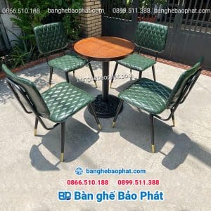 Bàn ghế cafe sắt nệm BGSBP042 11 Ghế Copine sắt nệm