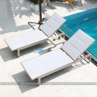 Ghế hồ bơi khung nhôm lưới textilene GHBBP004