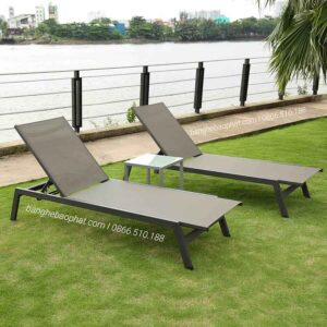 Ghế hồ bơi ngoài trời khung nhôm lưới textilene GHBNBP003 5 Ghế hồ bơi ngoài trời khung nhôm lưới textilene GHBNBP003