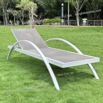 Ghế nằm hồ bơi khung nhôm lưới textilene GHBNBP001