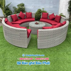 Sofa nhựa giả mây SFNGMBP011