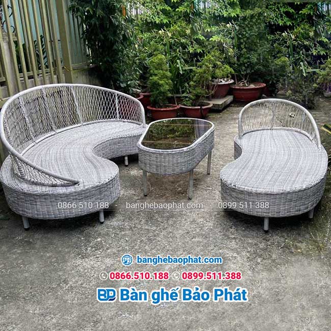 Ưu điểm của sofa nhựa giả mây SFNGMBP010
