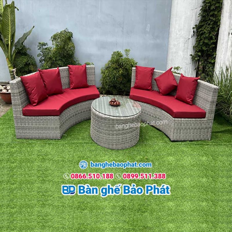 Ưu điểm vượt trội của bộ sofa nhựa giả mây SFNGMBP011
