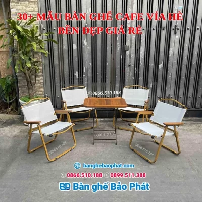 30+ mẫu bàn ghế cafe vỉa hè bền đẹp giá rẻ
