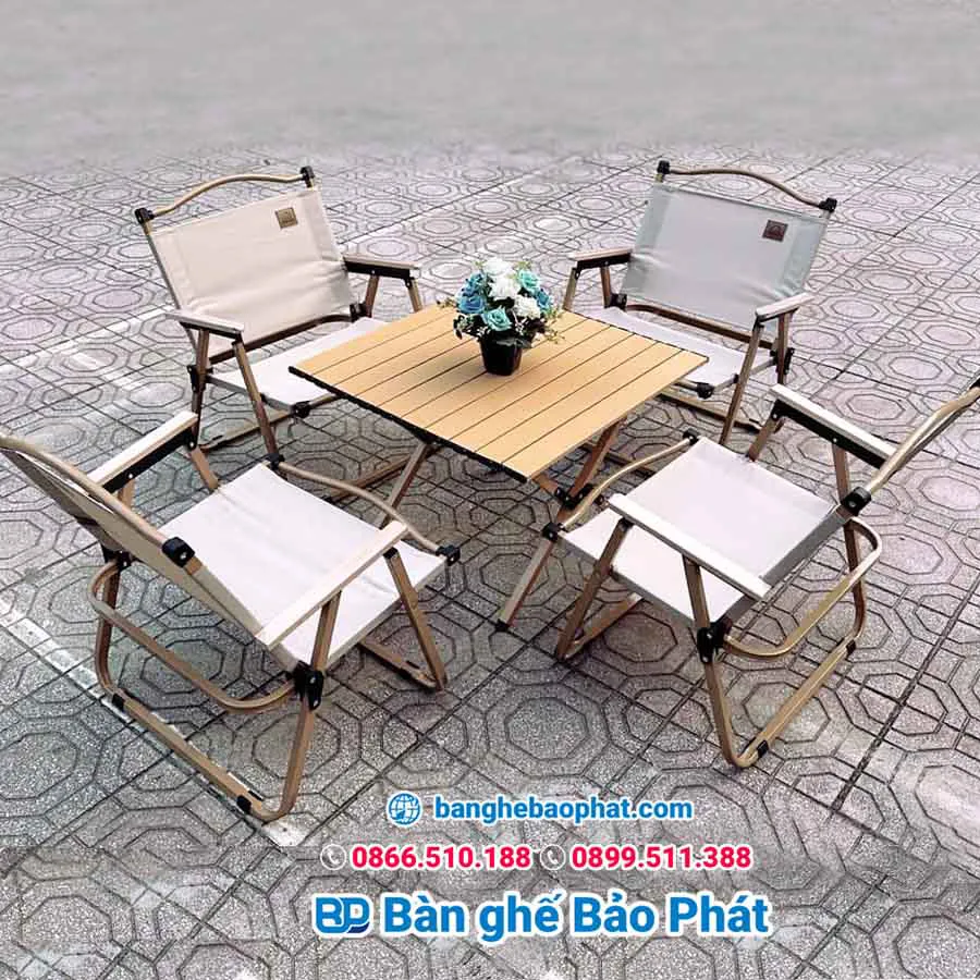 Bàn ghế cafe vỉa hè camping nhập khẩu