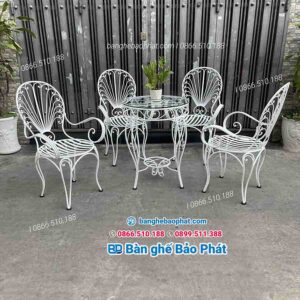 Bộ Bàn Ghế Sắt Mỹ Nghệ BGSMNBP002 5 Bàn ghế sắt mỹ nghệ BGSMNBP002