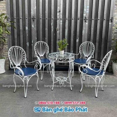 Bàn ghế sắt mỹ nghệ BGSMNBP002