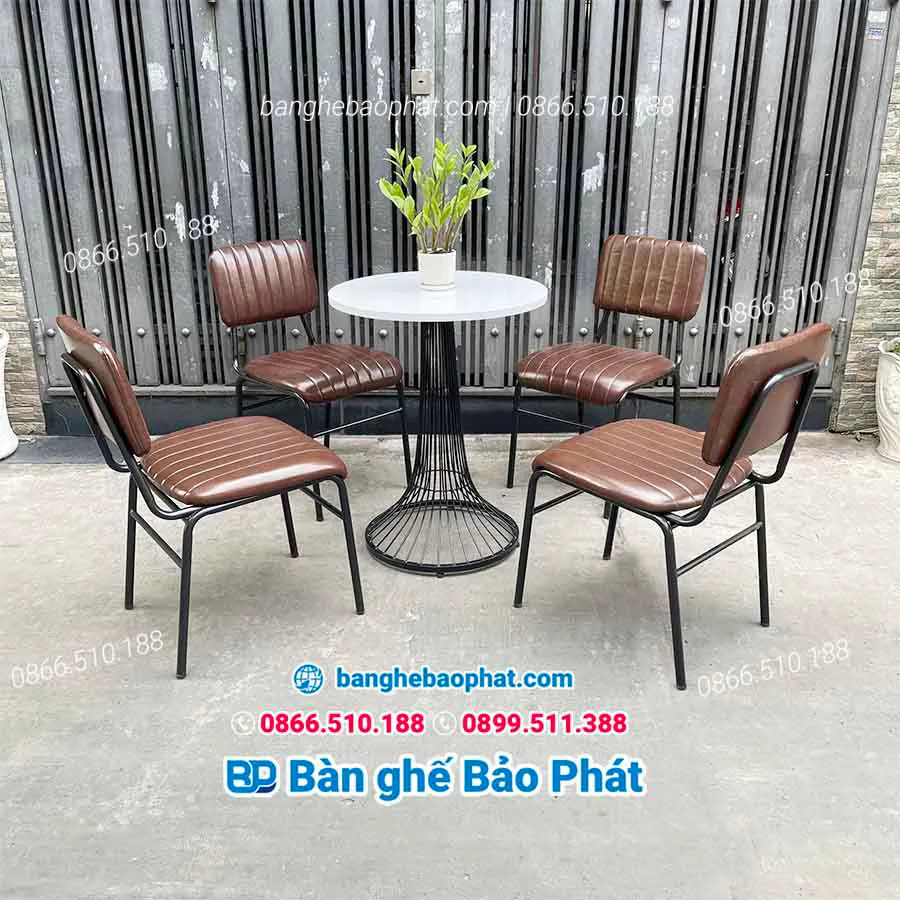 Bàn ghế sắt ngoài trời BGSNBP022