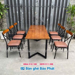 Bộ bàn ghế cafe bàn dài 1,8m