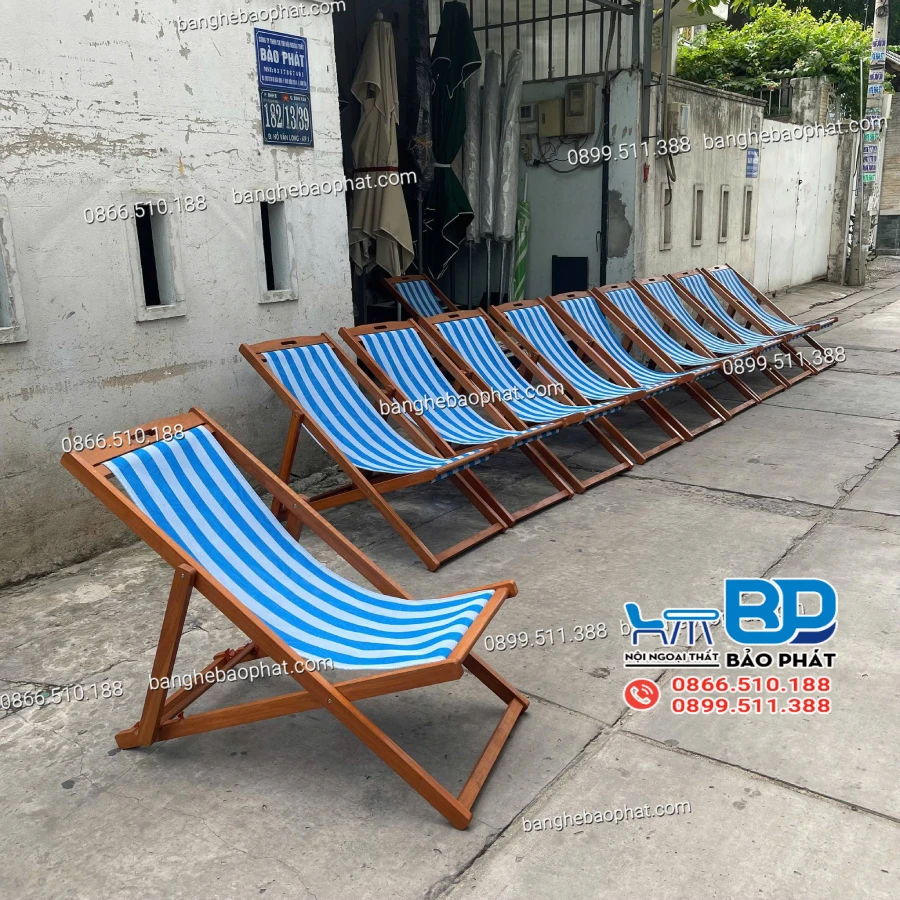 Ghế hồ bơi vải bố