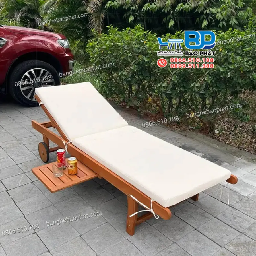 Ghế nằm hồ bơi lót đệm GHBGBP001