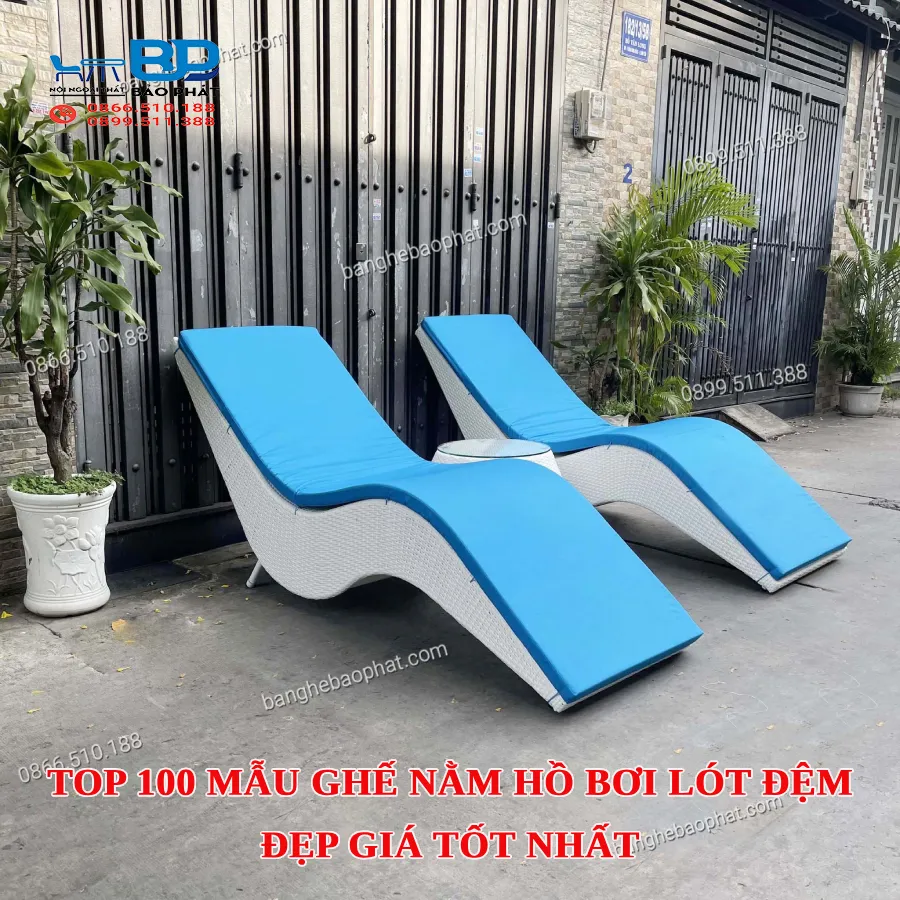 Top 100 mẫu ghế nằm hồ bơi lót đệm đẹp giá tốt nhất 2025