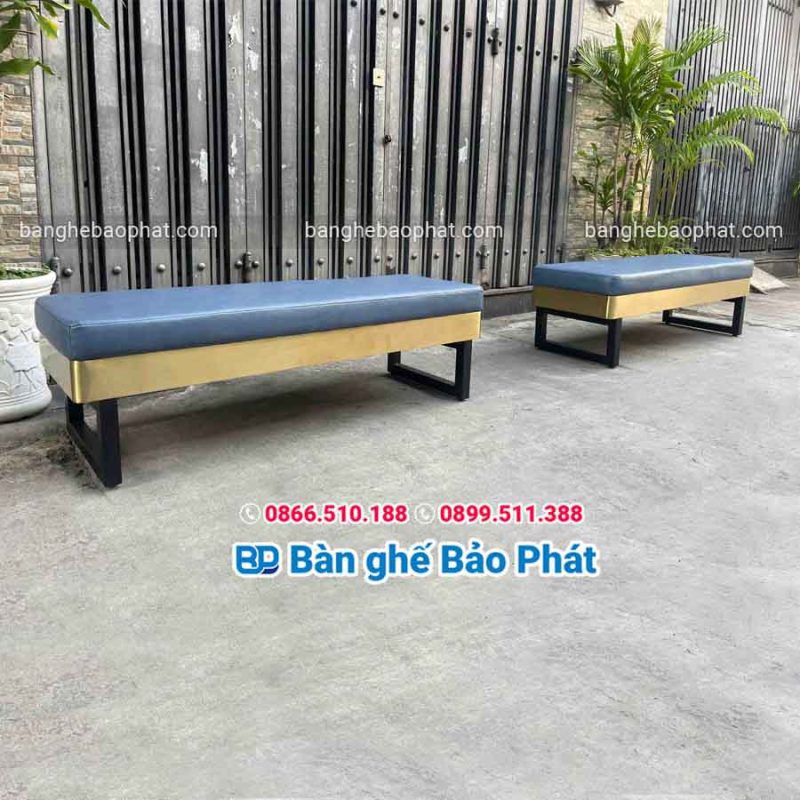 Ưu điểm của ghế sofa băng dài cafe khung sắt nệm bộc inox xước độ bền cao