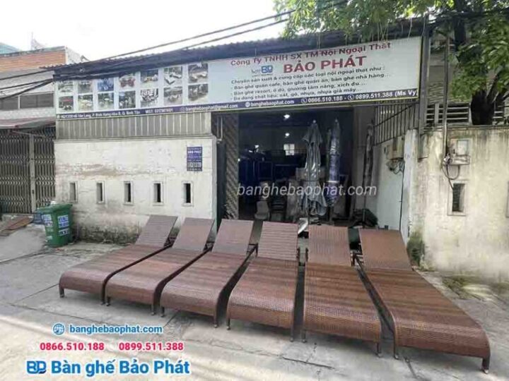 Mẫu ghế hồ bơi mây nhựa GHBBP006