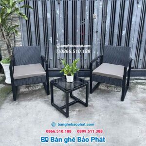 Sofa nhựa giả mây cao cấp SFNGMBP012