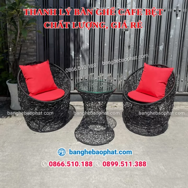 Thanh lý bàn ghế cafe bệt chất lượng, giá rẻ