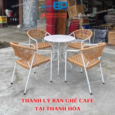Thanh lý bàn ghế cafe tại Thanh Hóa