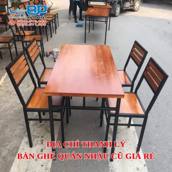 Địa chỉ thanh lý bàn ghế quán nhậu cũ giá rẻ