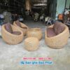 Bộ Sofa Mây Nhựa Ngoài Trời SFMNBP015 9 Sofa mây nhựa ngoài trời SFMNBP015