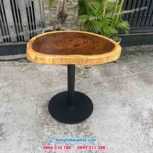 Ưu điểm của bàn cafe chân sắt mặt me tây