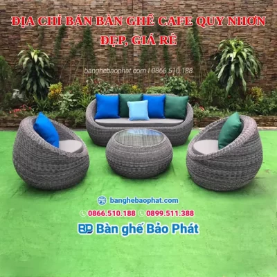 Địa chỉ bán bàn ghế cafe Quy Nhơn đẹp, giá rẻ