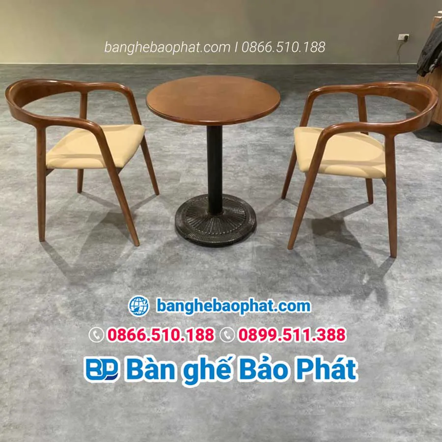 Bàn ghế gỗ quán ăn vặt Neva BGGBP022 thanh lý