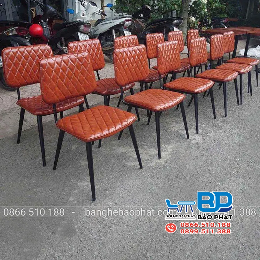 Bàn ghế sắt quán ăn vặt BGSBP042 thanh lý